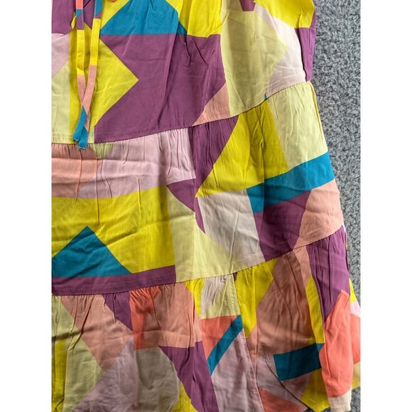 Torrid Colorful Geometric Print Tiered Tank Top Adjustable Straps Size 1 NWT - Picture 3 of 9